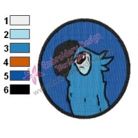 Rio Blu Angry Birds Embroidery Design
